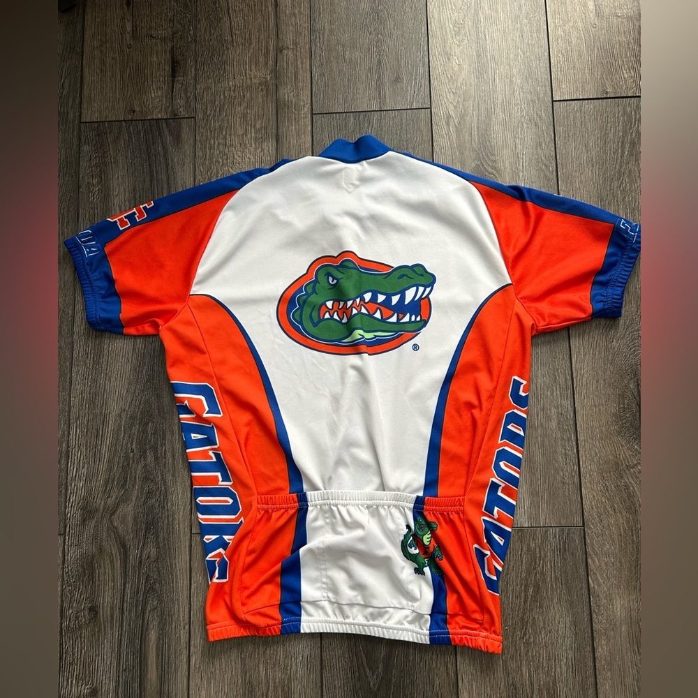 Florida Gators Cycling Jersey XL NCAA Adrenaline Promotions Full Zip Blue Orange - Picture 4 of 16